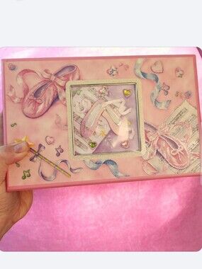 Pink Ballet-Themed Keepsake Box Wut Lock & Key